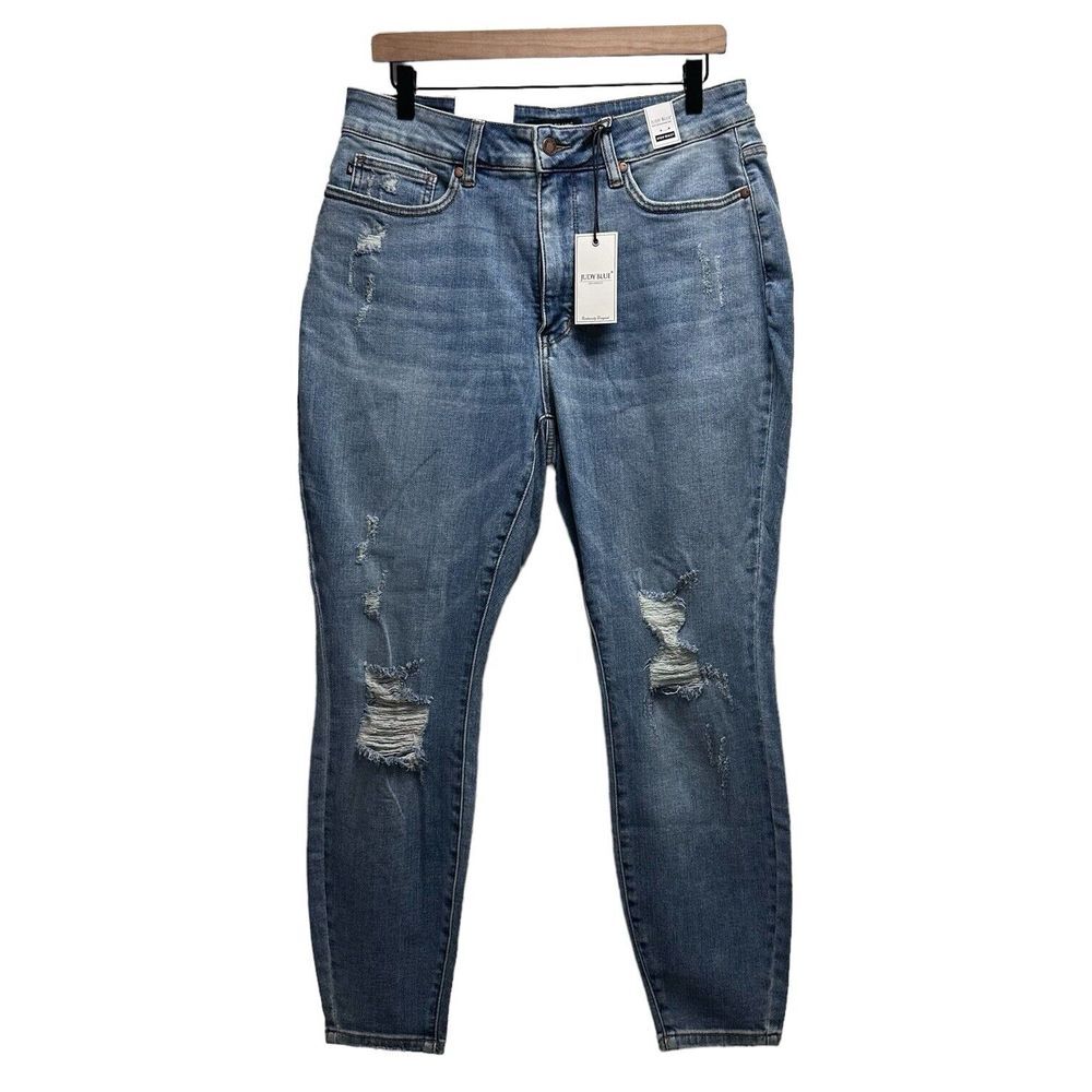 Judy Blue Women's Skinny Jeans - Distressed Blue